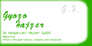 gyozo hajzer business card